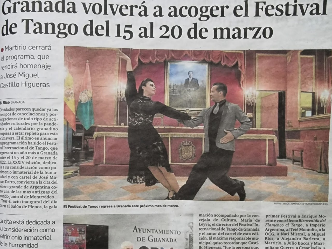 Granada volverá a acoger el Festival de Tango